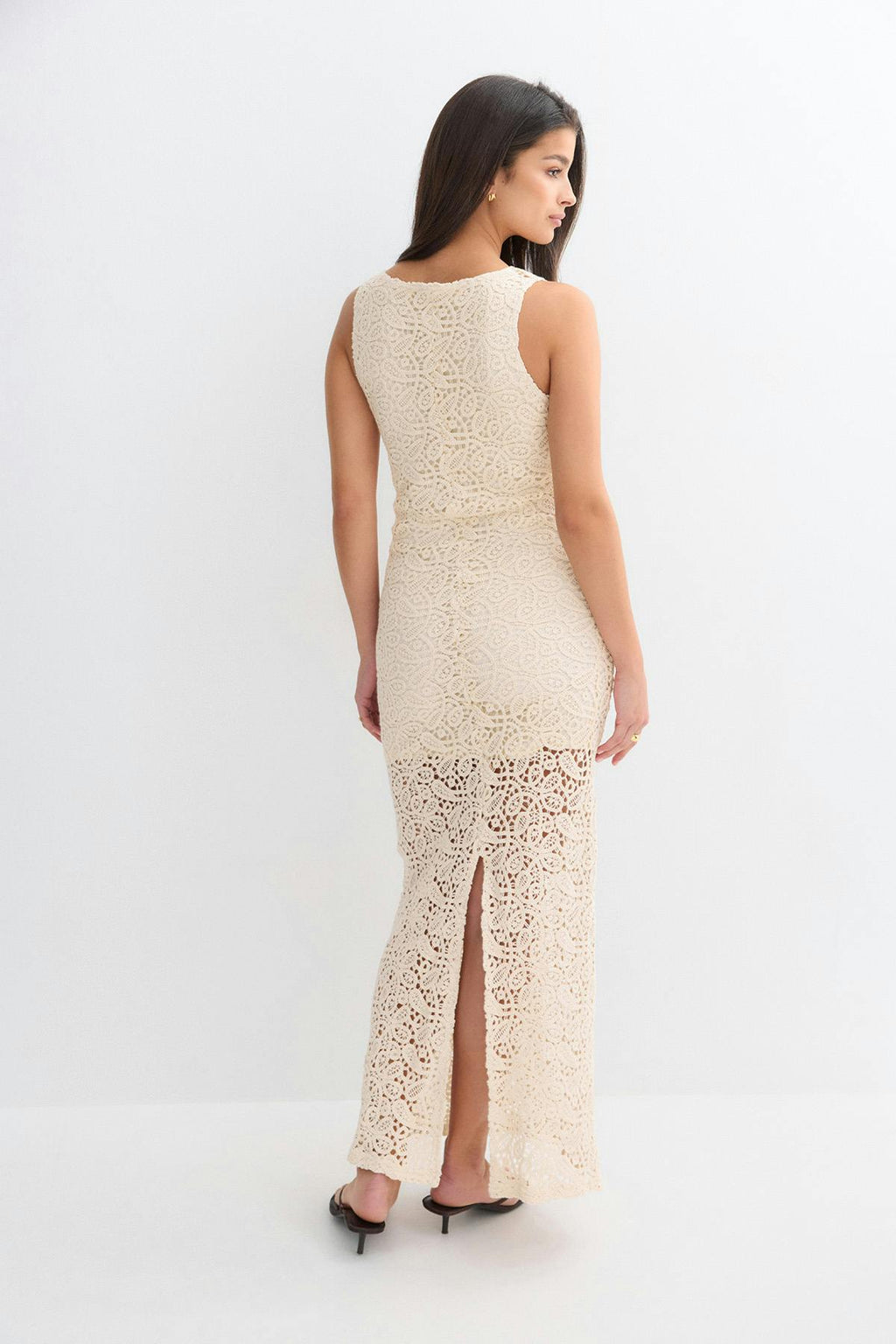 Knitted crochet dress