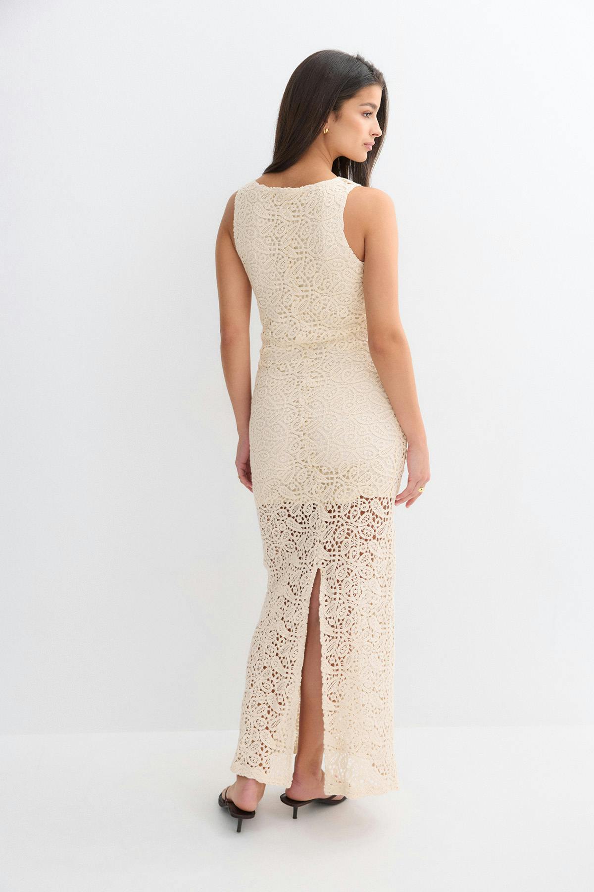 Knitted crochet dress