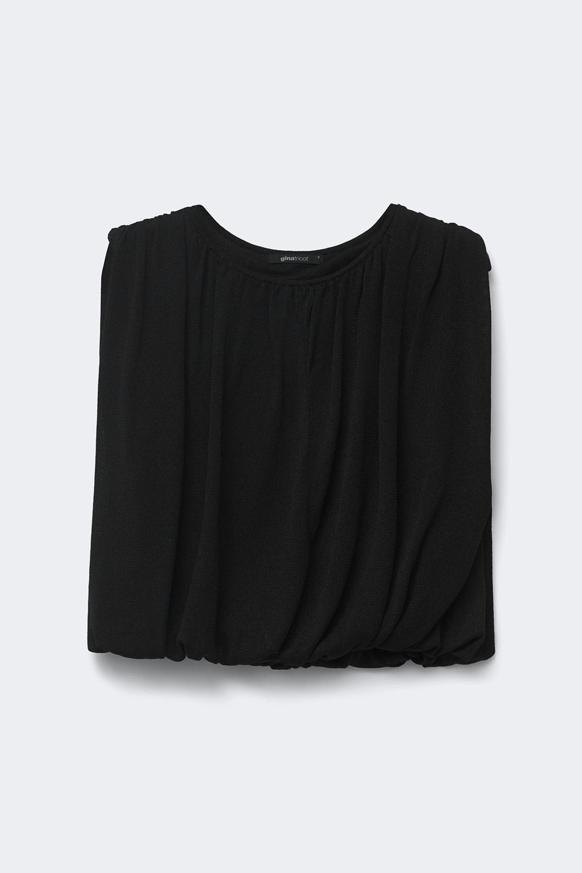 Bubble hem knitted top
