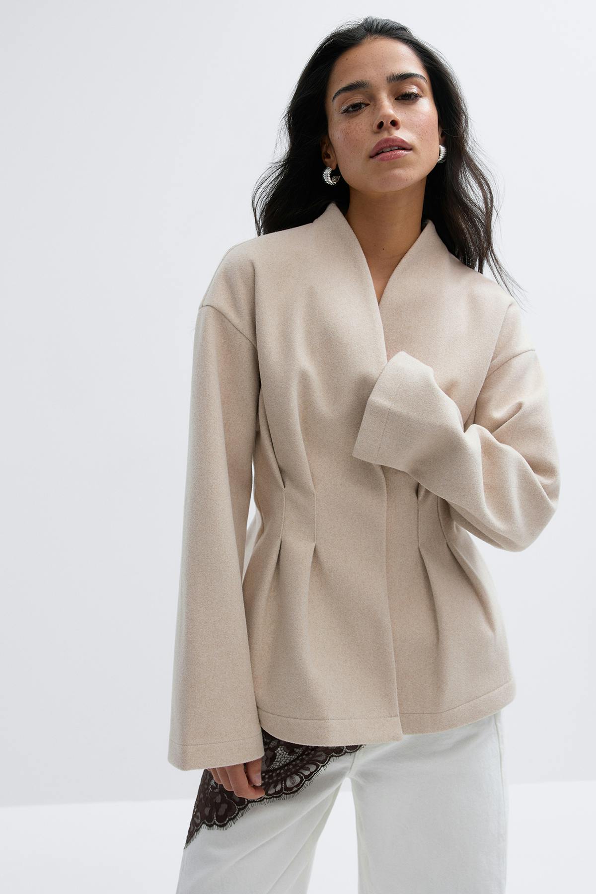 Sculpted felt jacket
