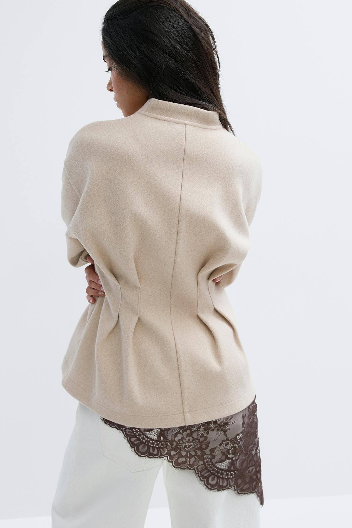 Sculpted felt jacket