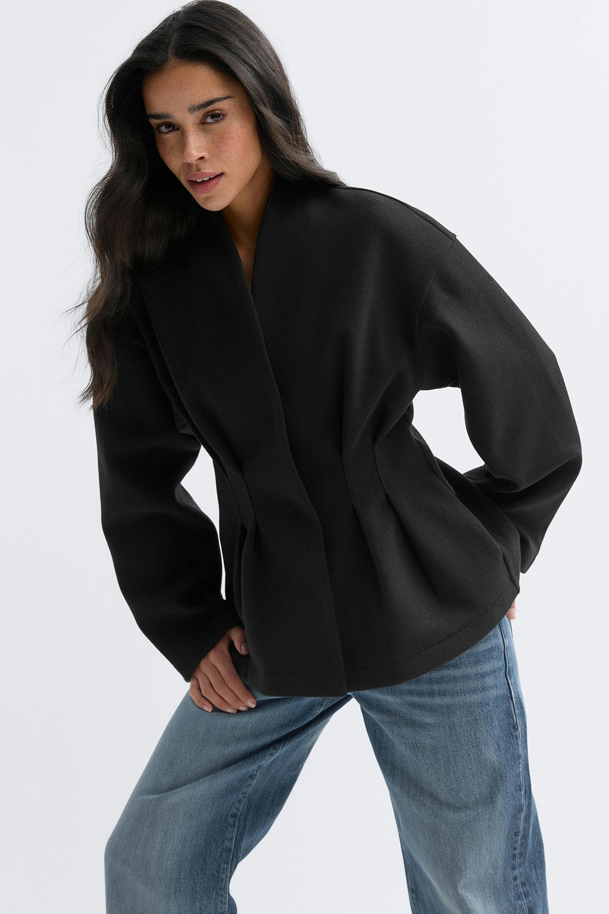 Sculpted felt jacket