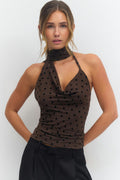 Dot halterneck top