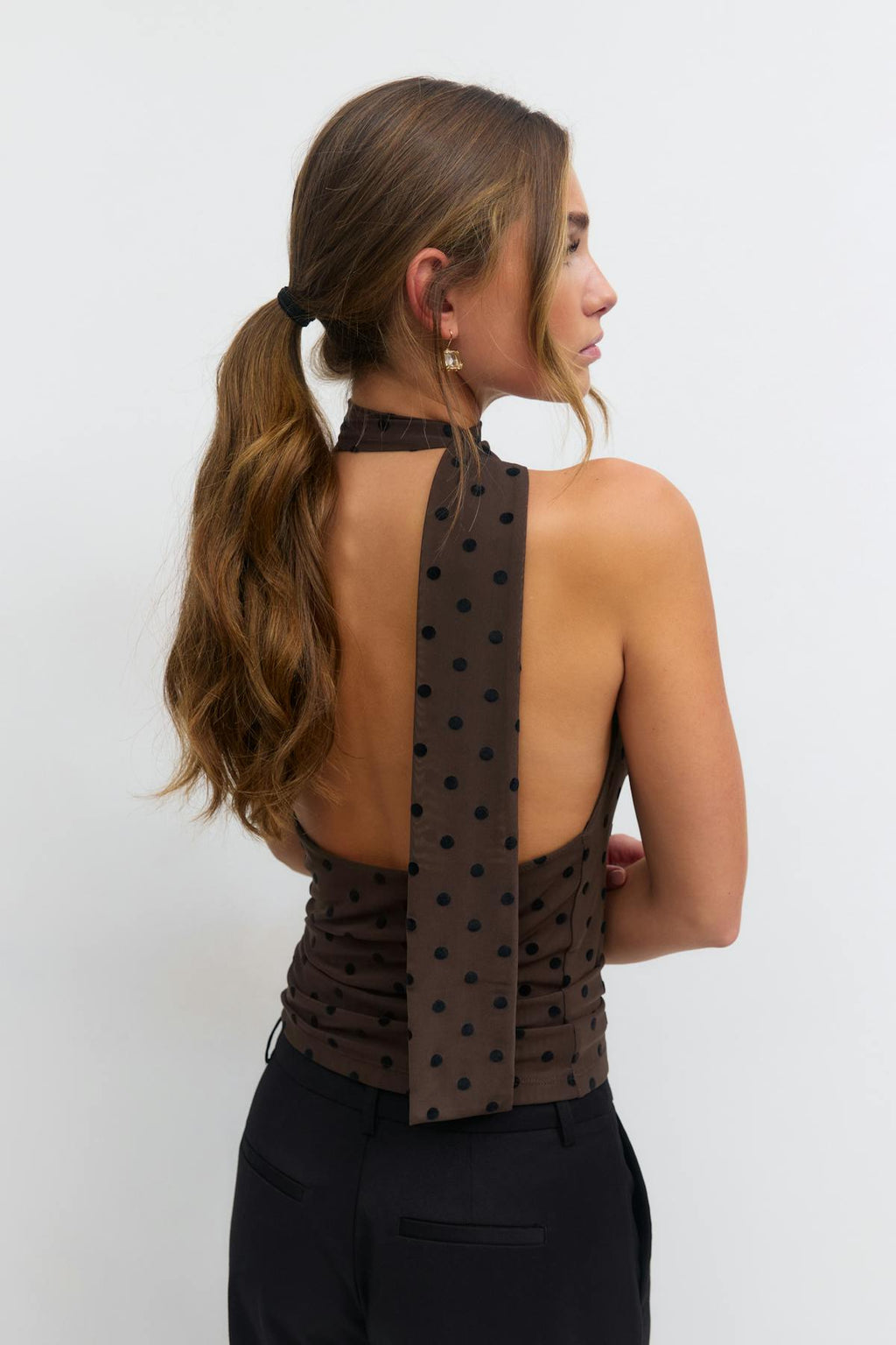 Dot halterneck top
