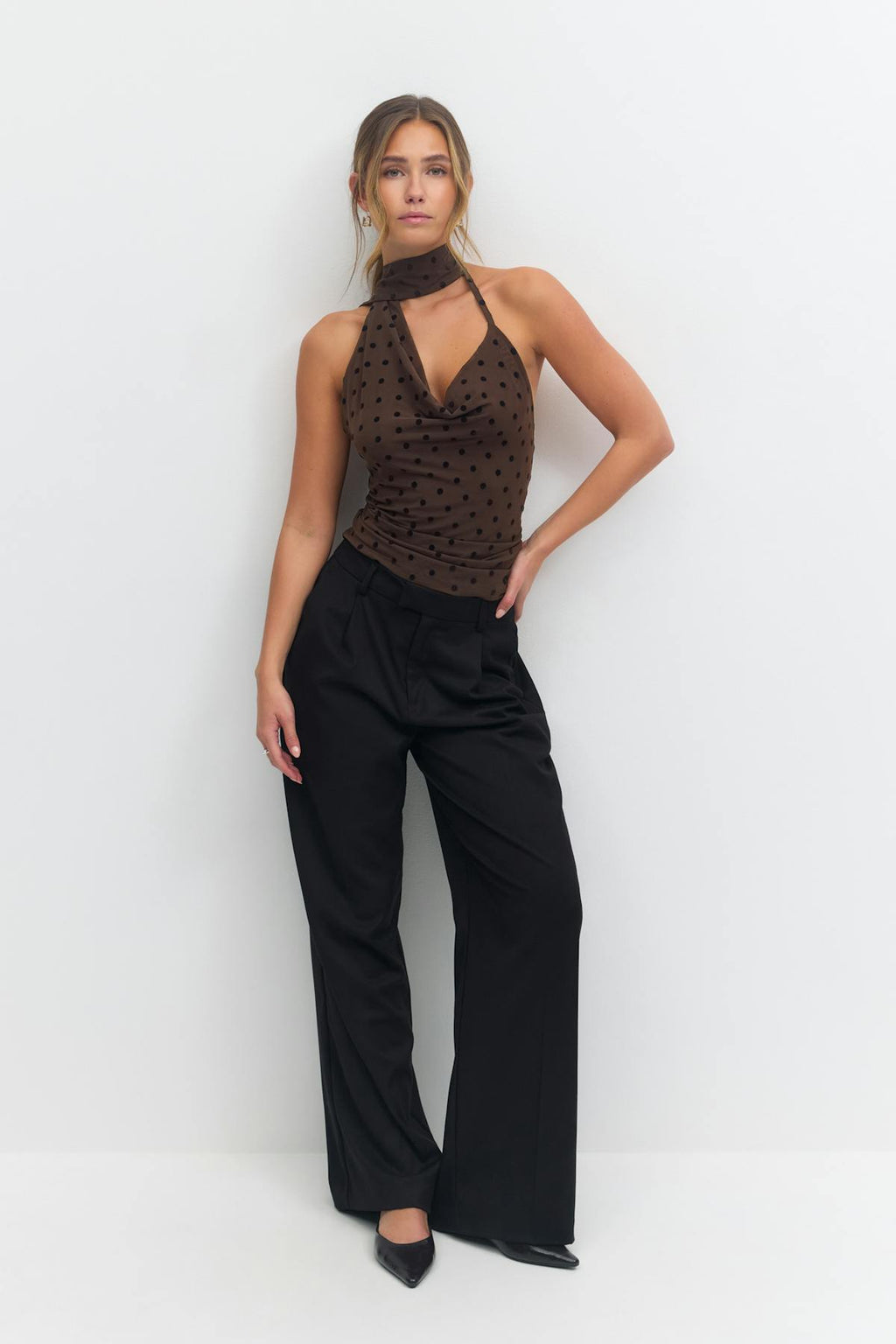 Dot halterneck top