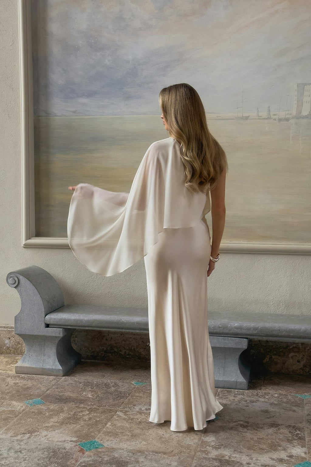 One shoulder maxi dress