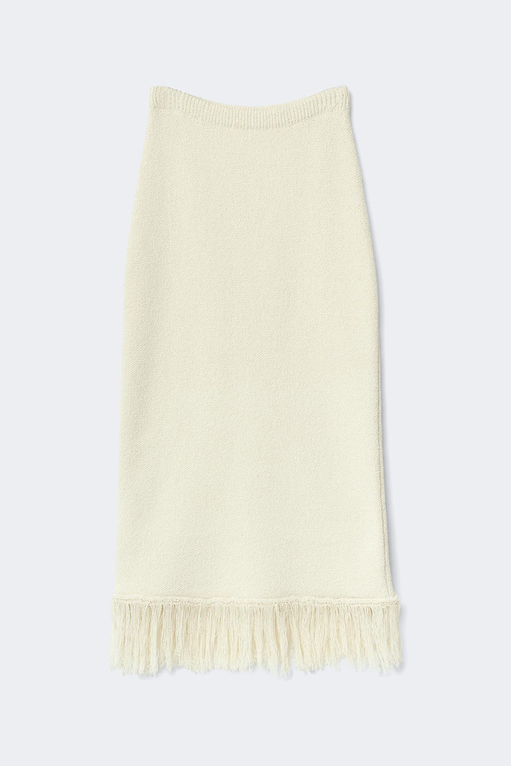 Knitted fringe skirt
