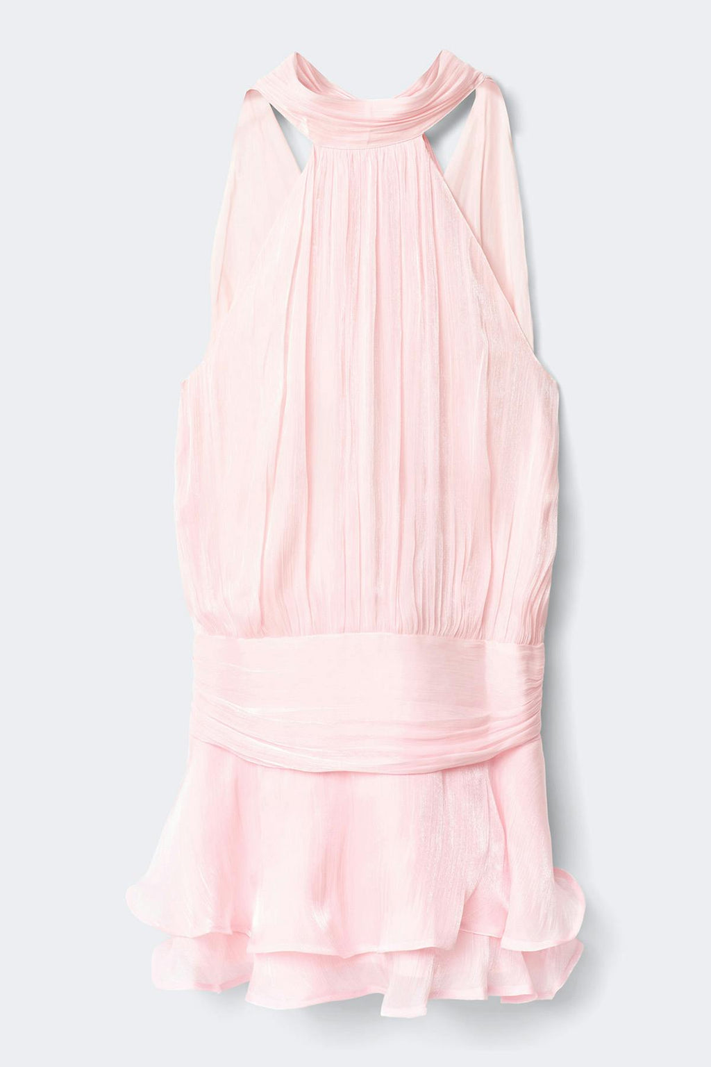 14+ open back frill dress