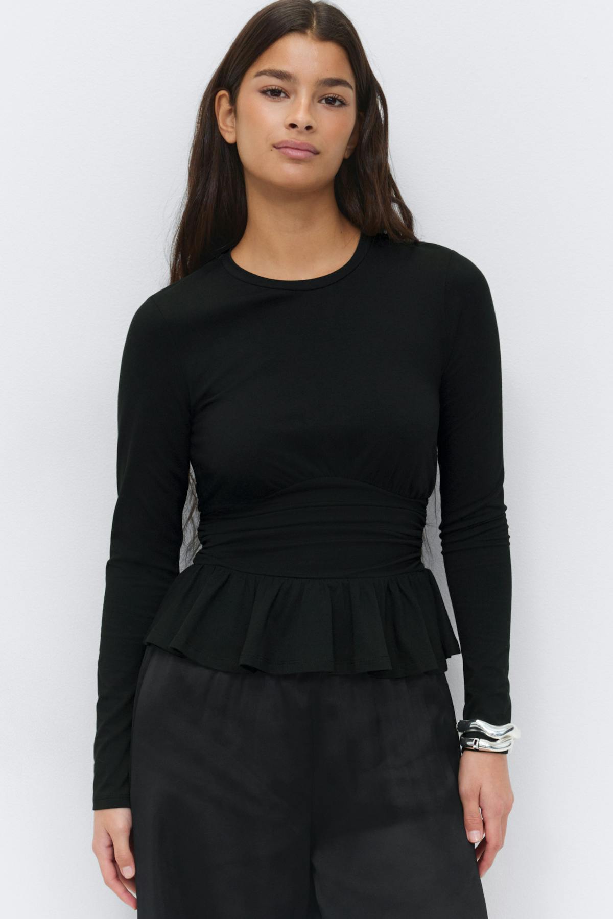 Long sleeve peplum top