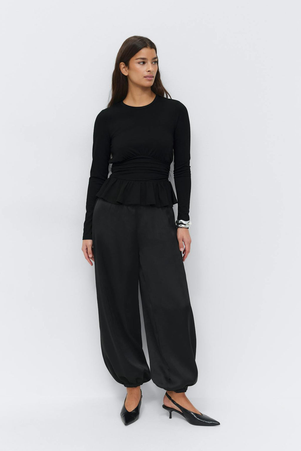 Long sleeve peplum top