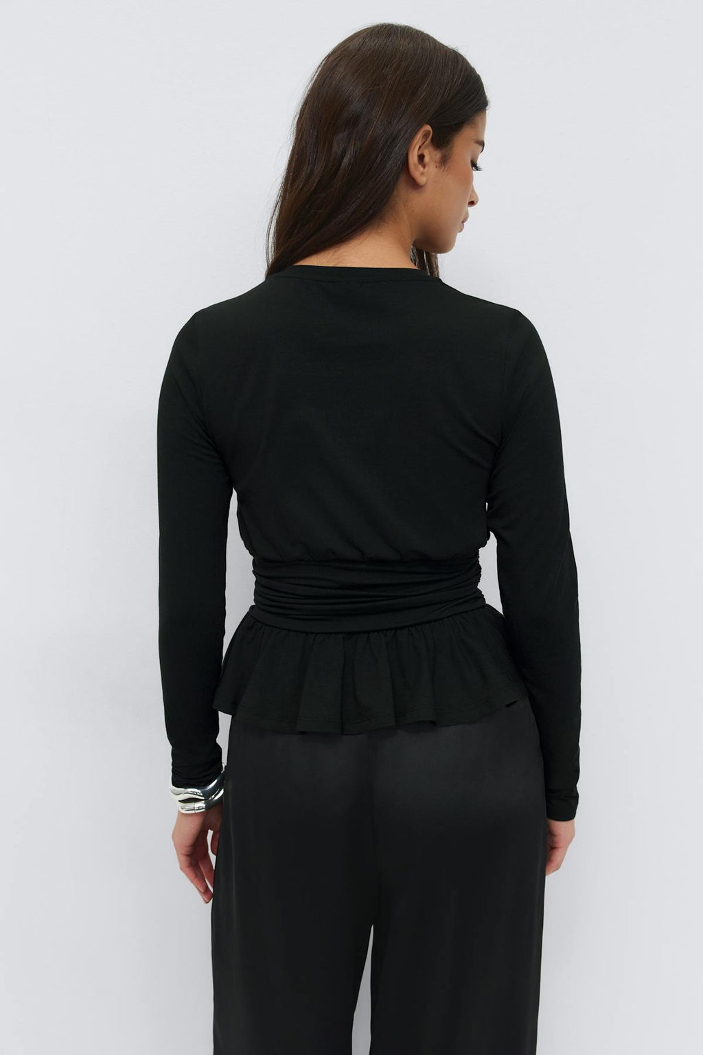 Long sleeve peplum top
