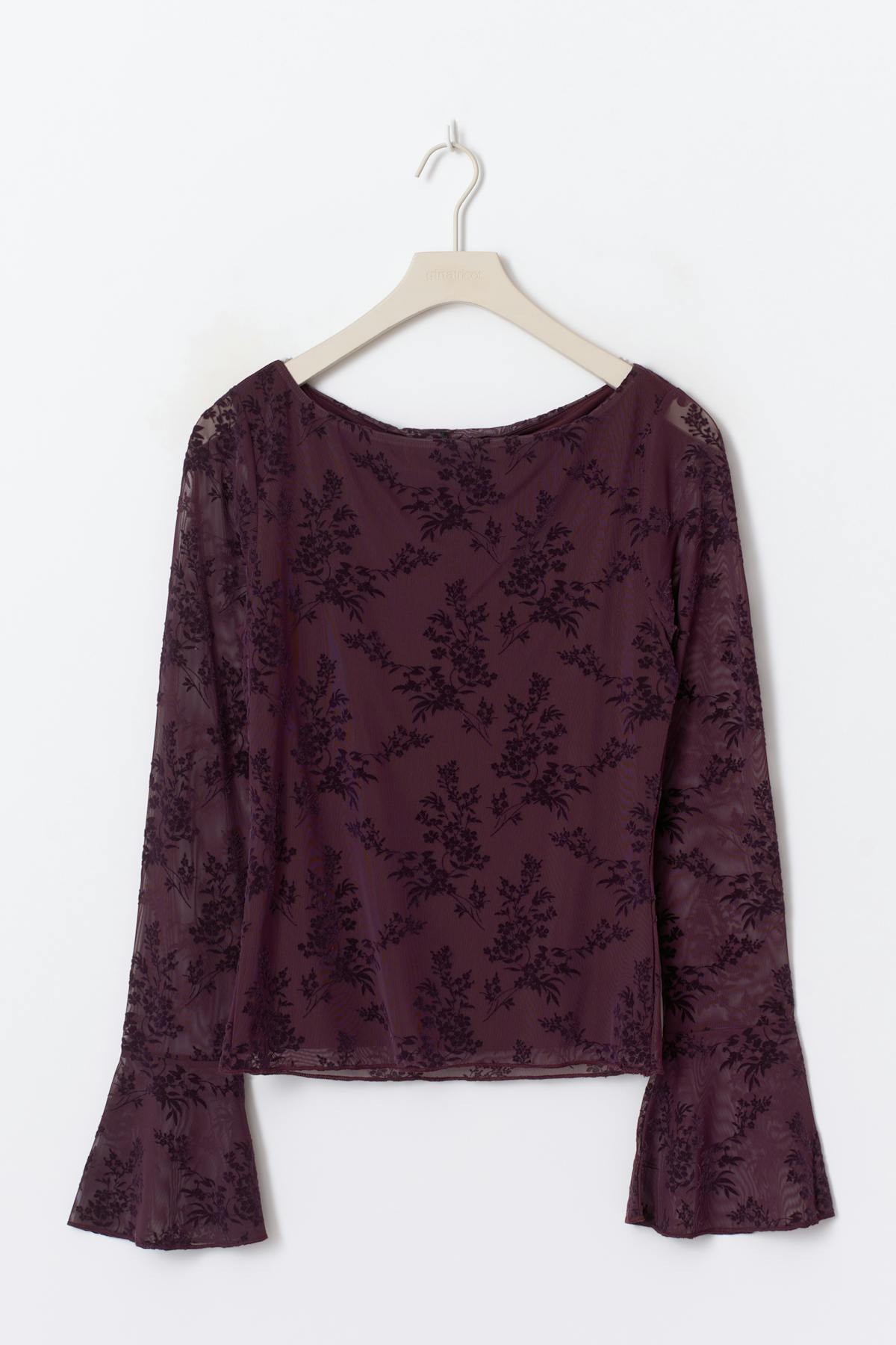 Floral flare sleeve top