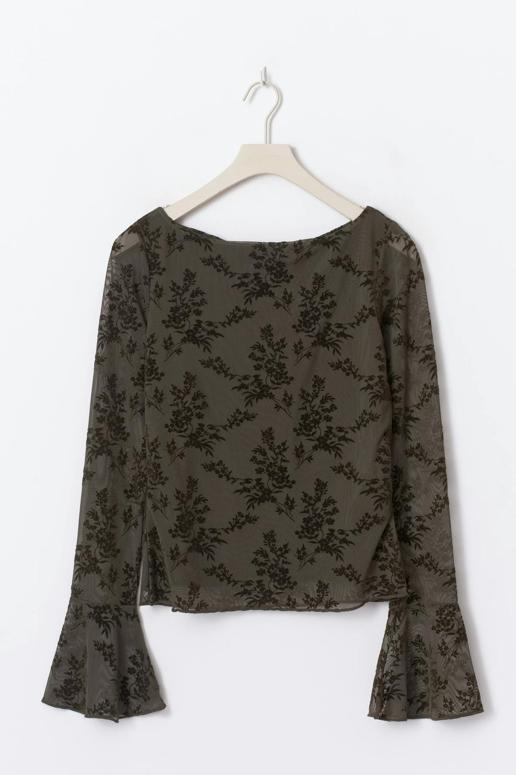 Floral flare sleeve top