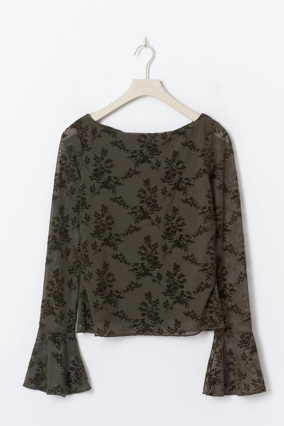 Floral flare sleeve top