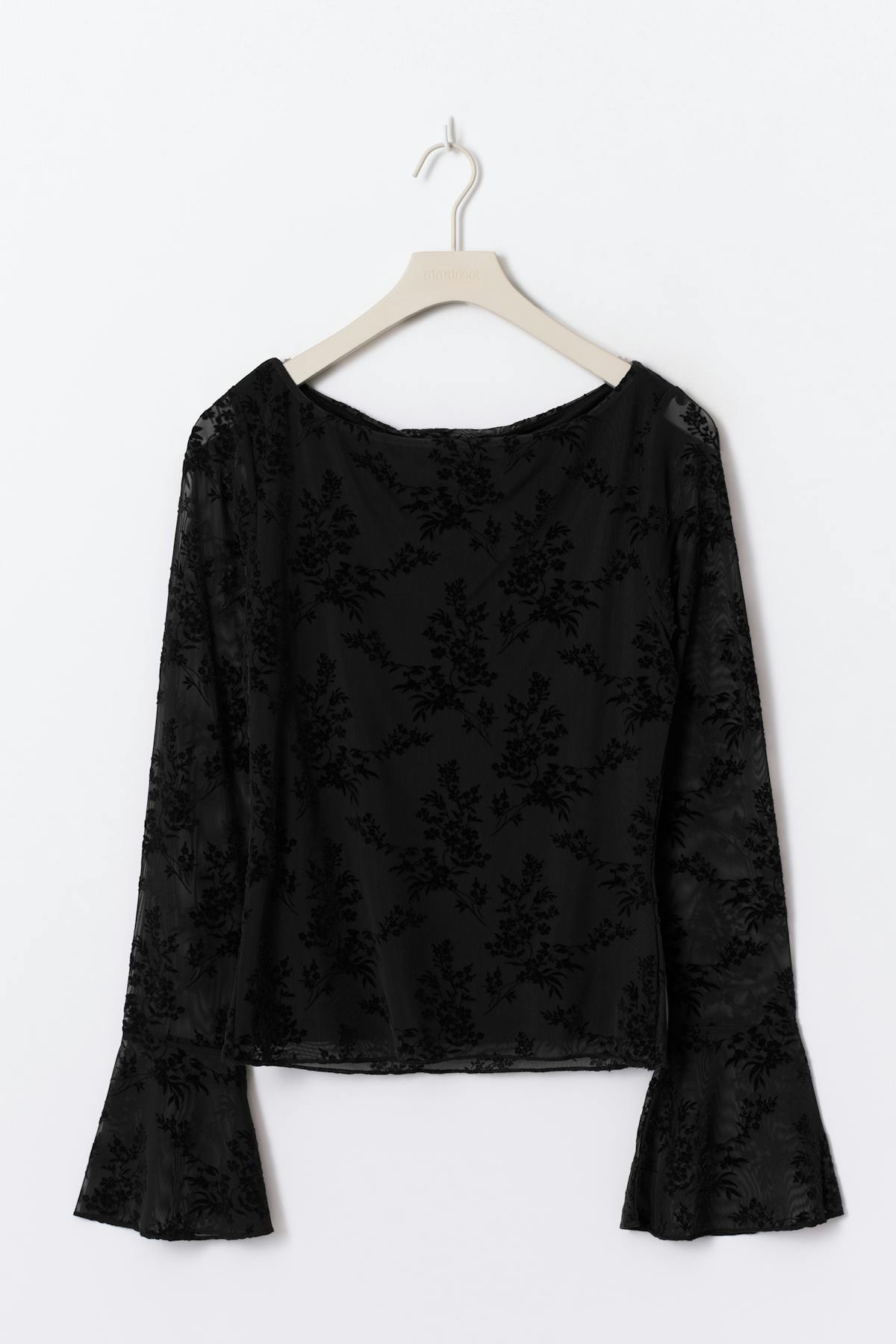 Floral flare sleeve top