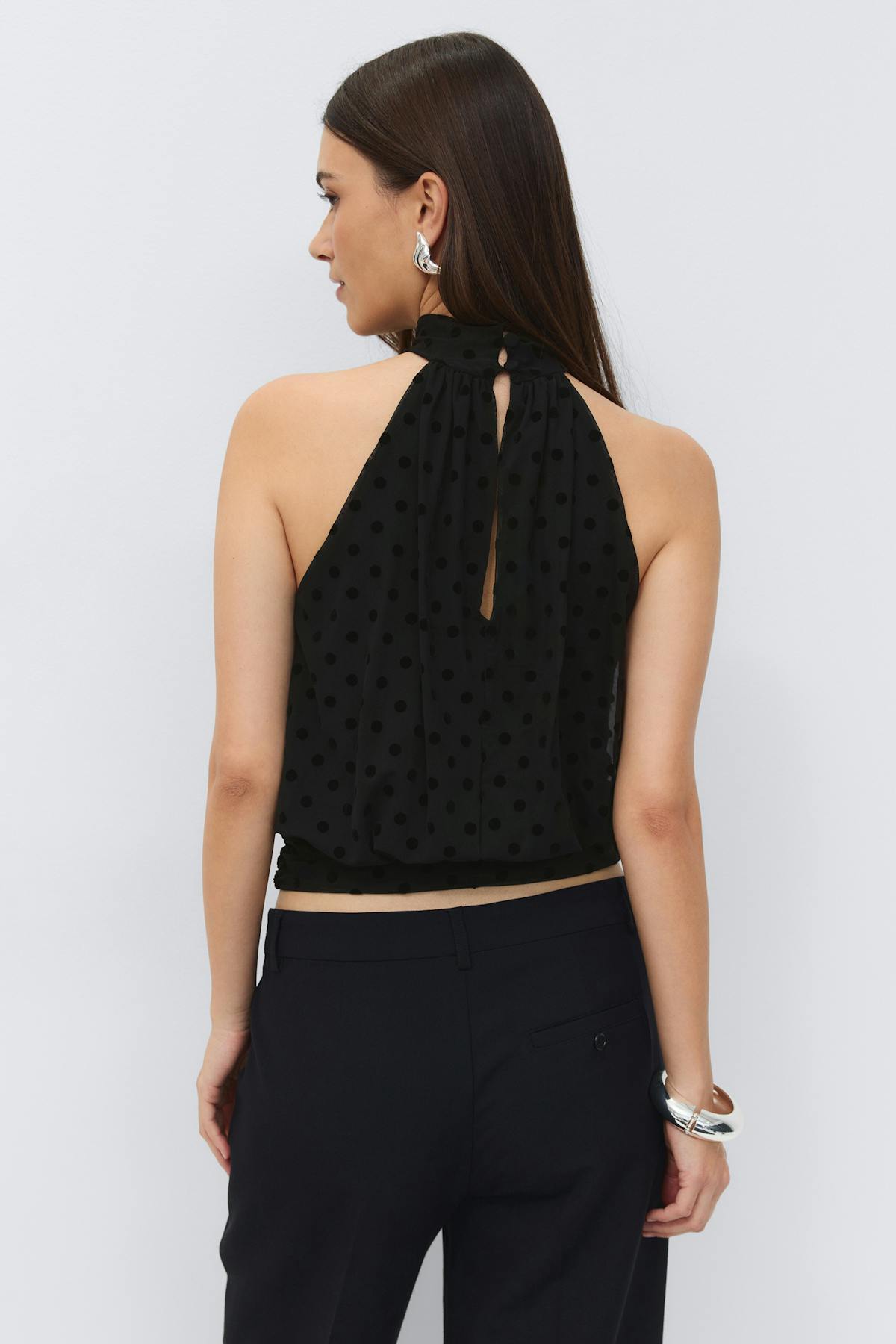 Mesh halterneck top