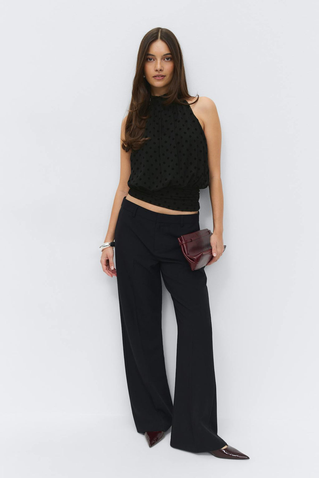 Mesh halterneck top
