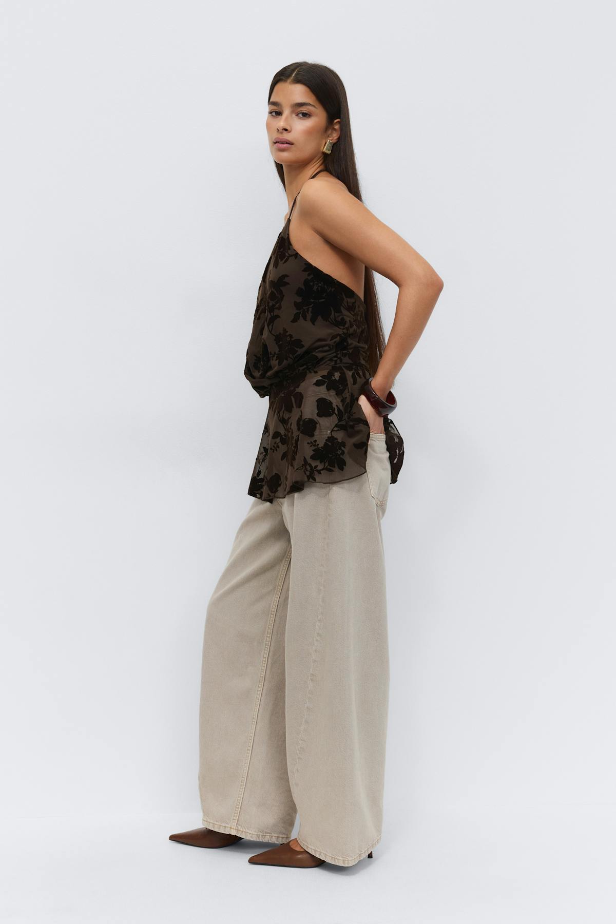 Floral halterneck top