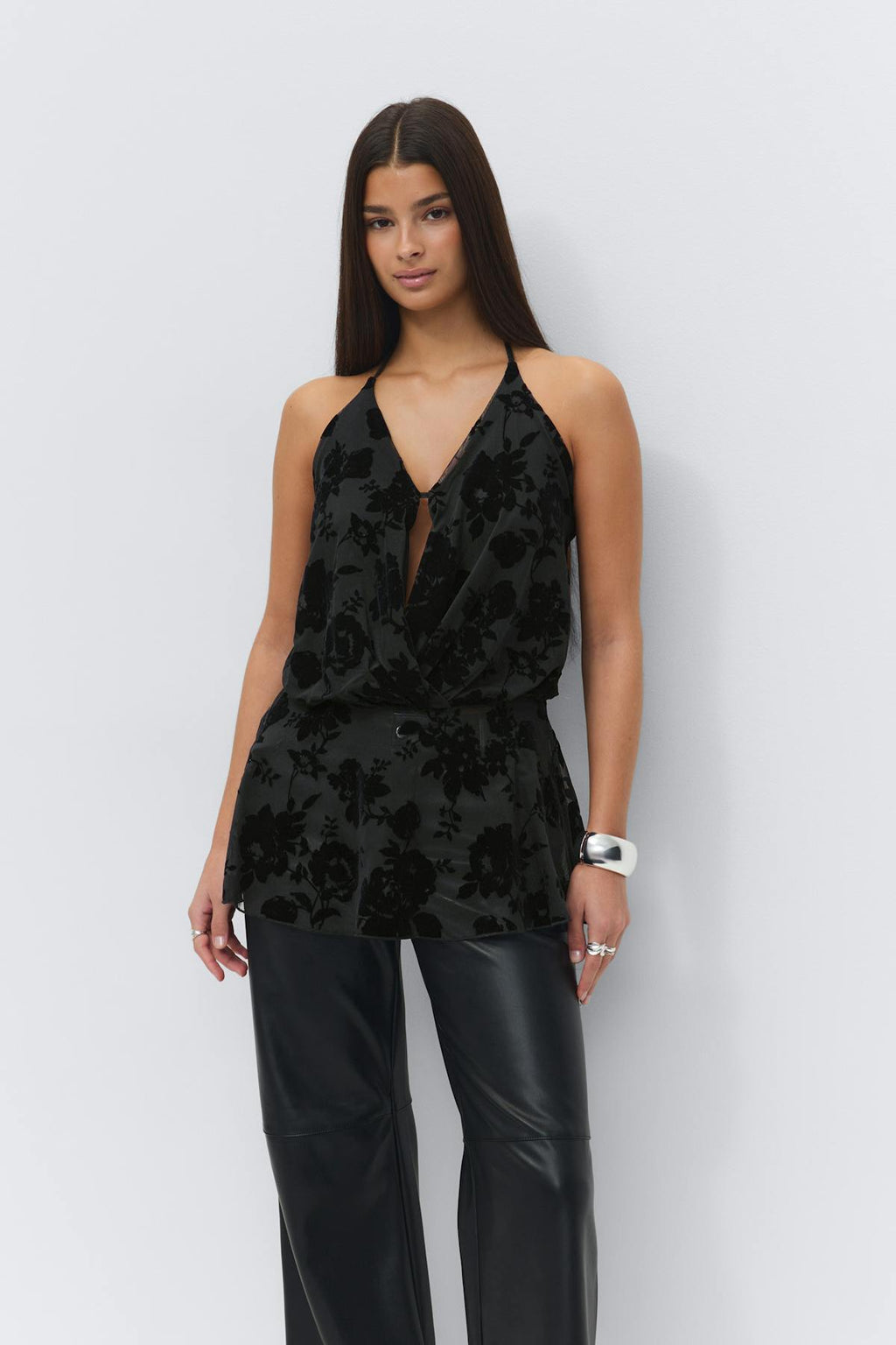 Floral halterneck top