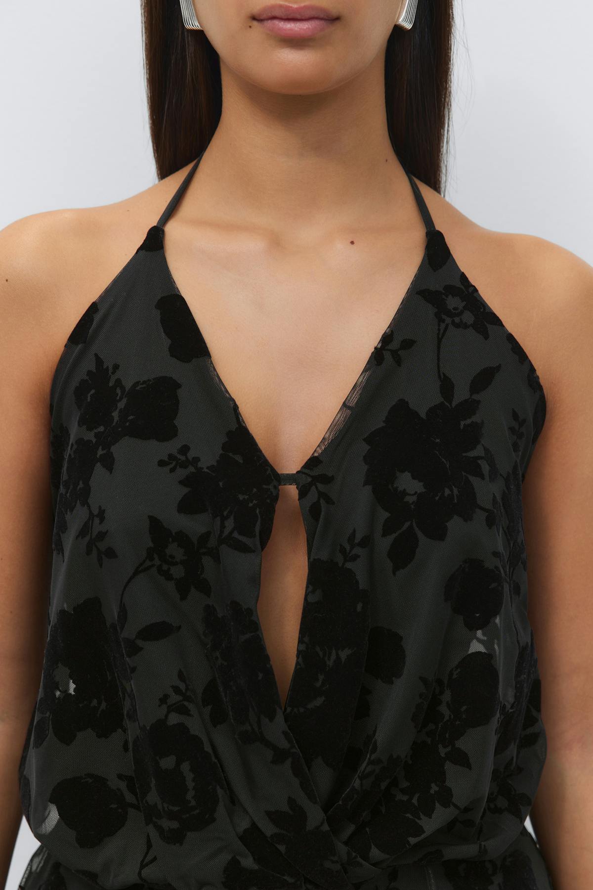 Floral halterneck top