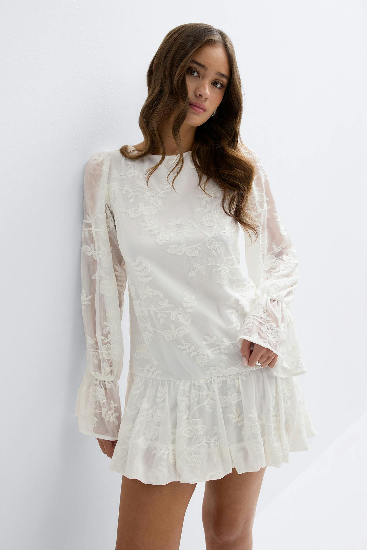 Puff sleeve mini dress