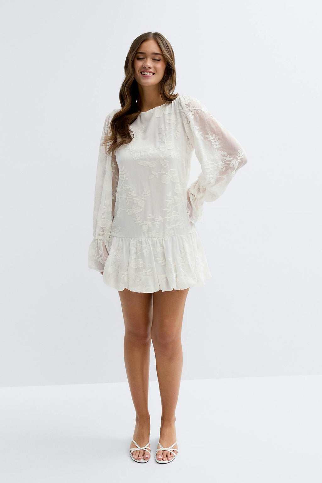 Puff sleeve mini dress