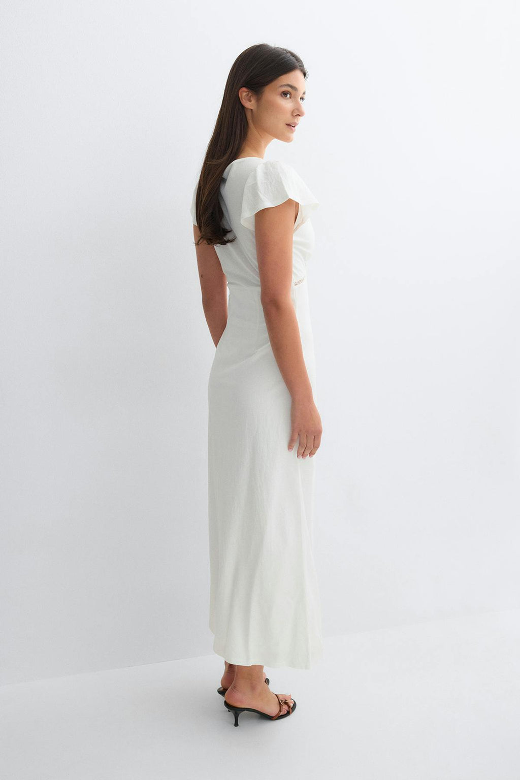 Lace detail midi dress