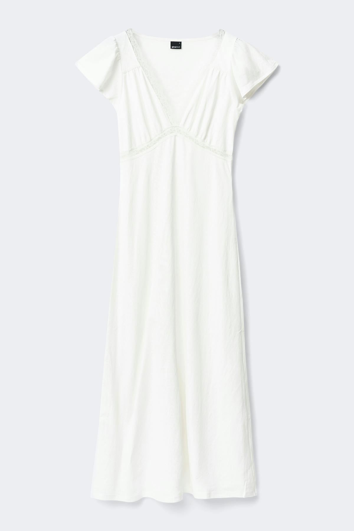 Lace detail midi dress