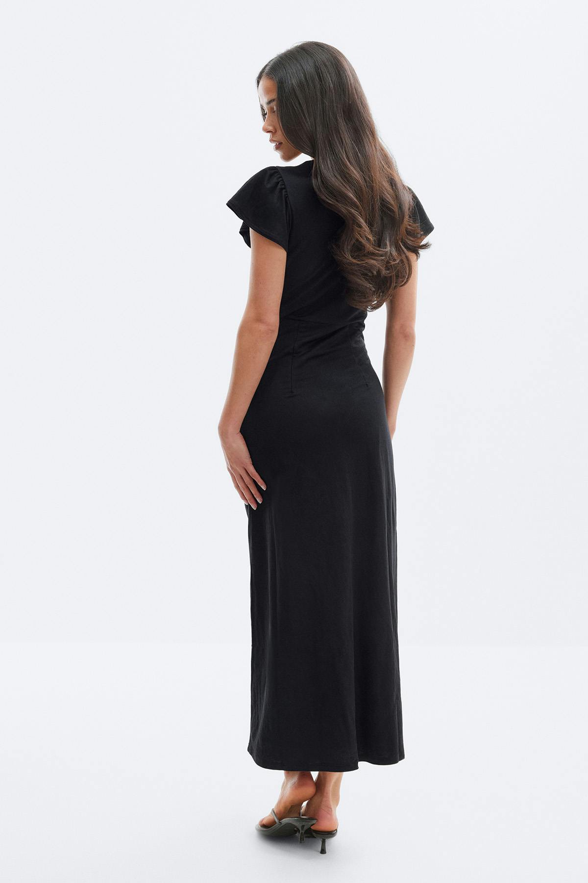 Lace detail midi dress