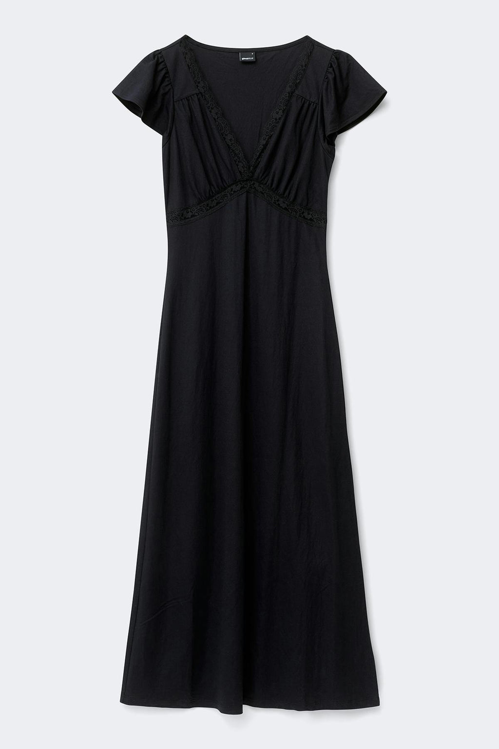 Lace detail midi dress