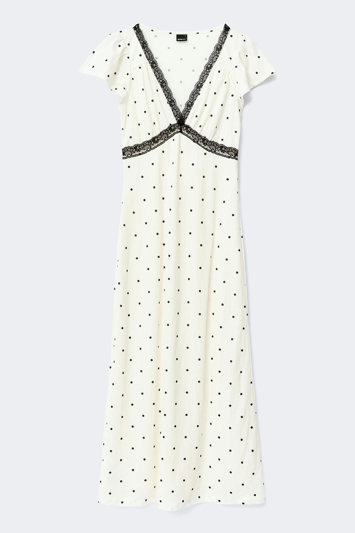 Lace detail midi dress