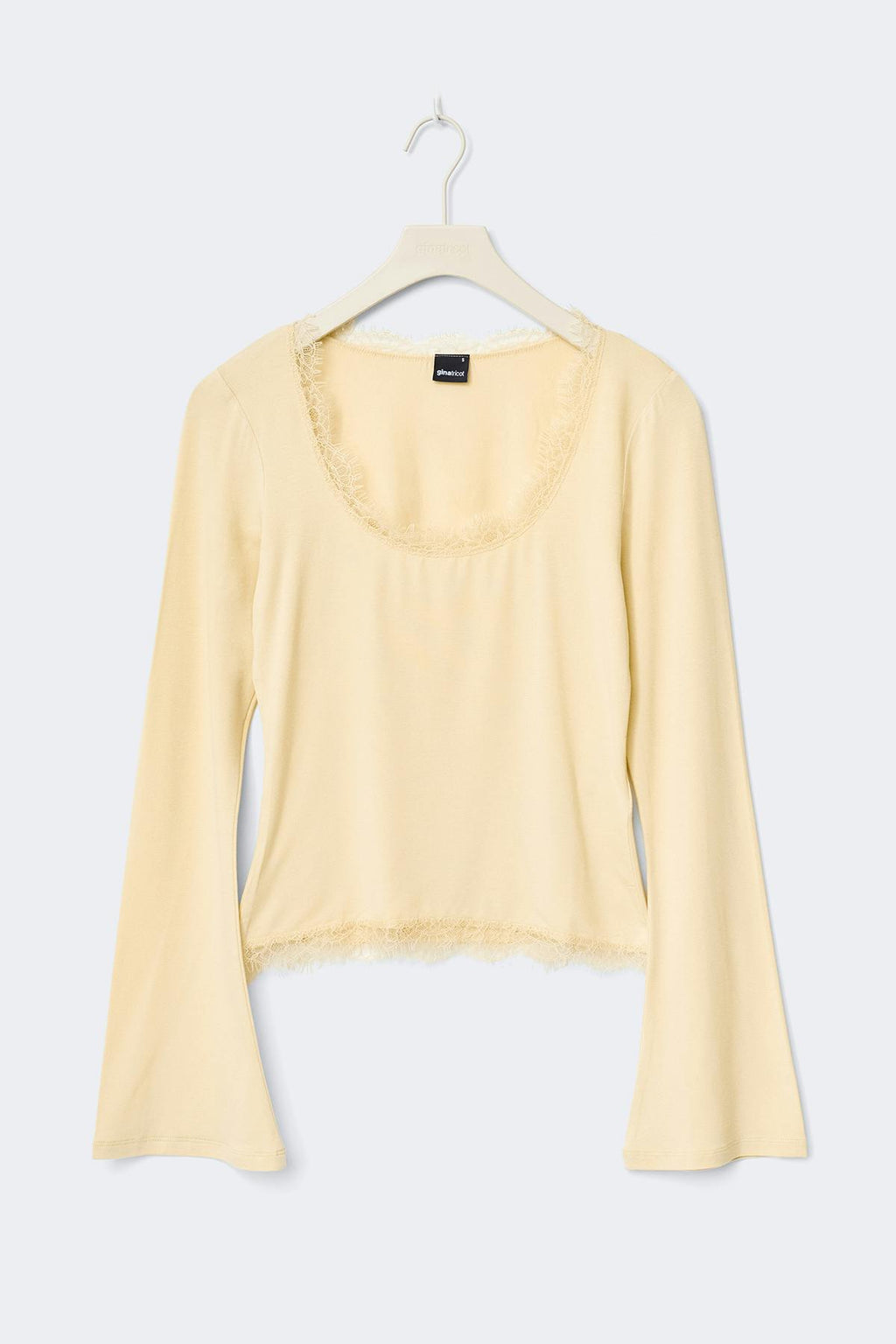 Lace detail scoop neck top