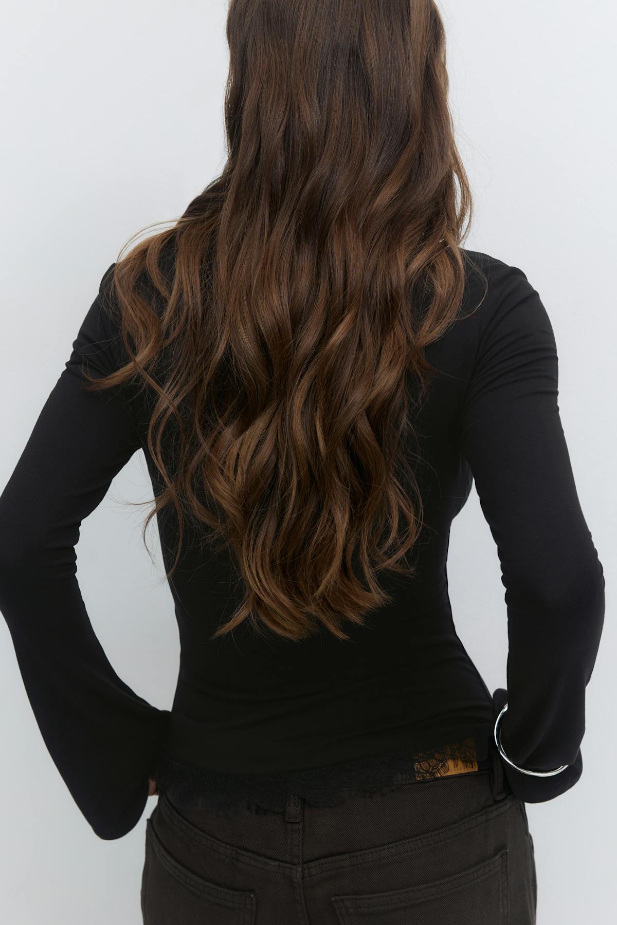 Lace detail scoop neck top