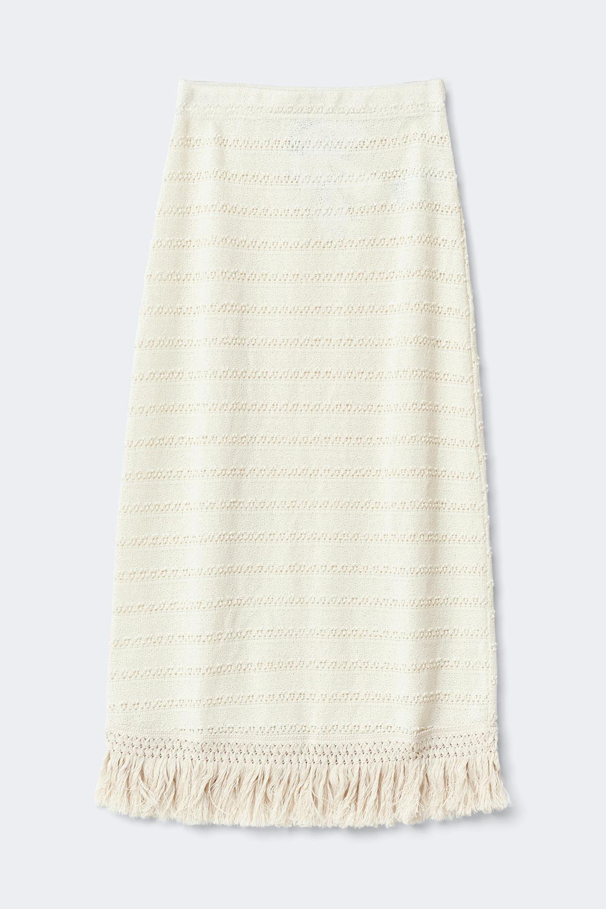 Crochet fringe skirt