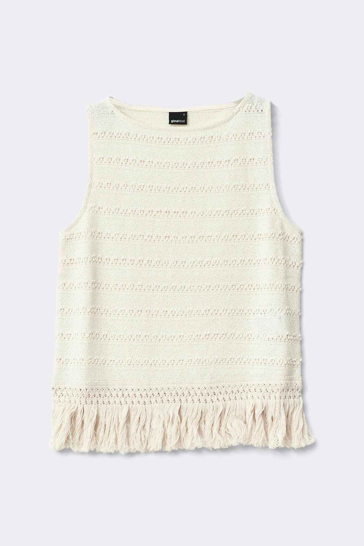 Crochet fringe top