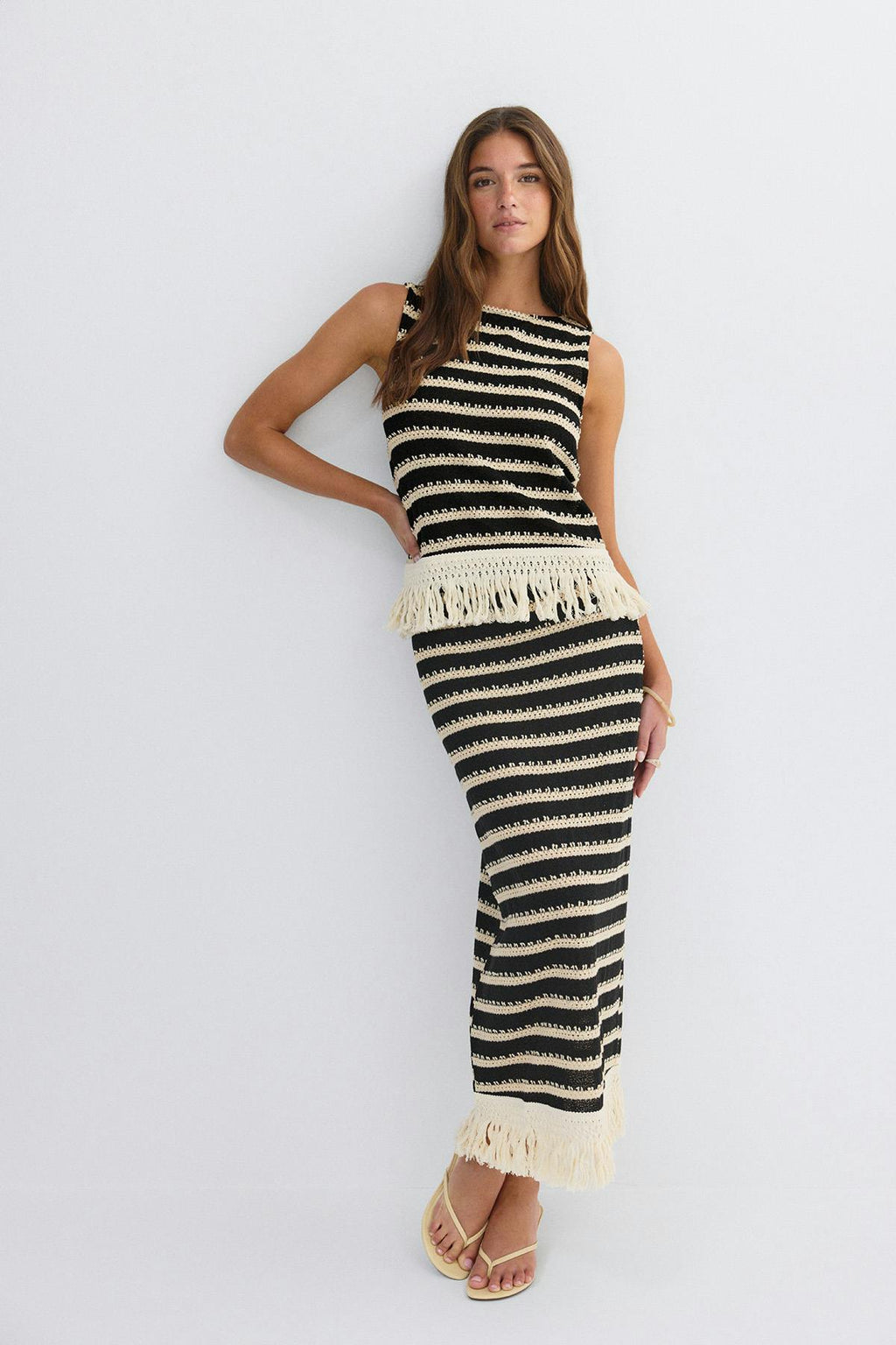 Crochet fringe top