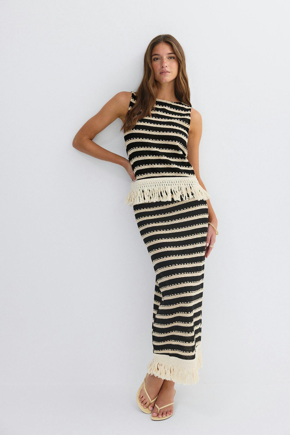 Crochet fringe top