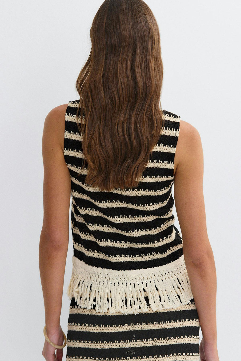 Crochet fringe top