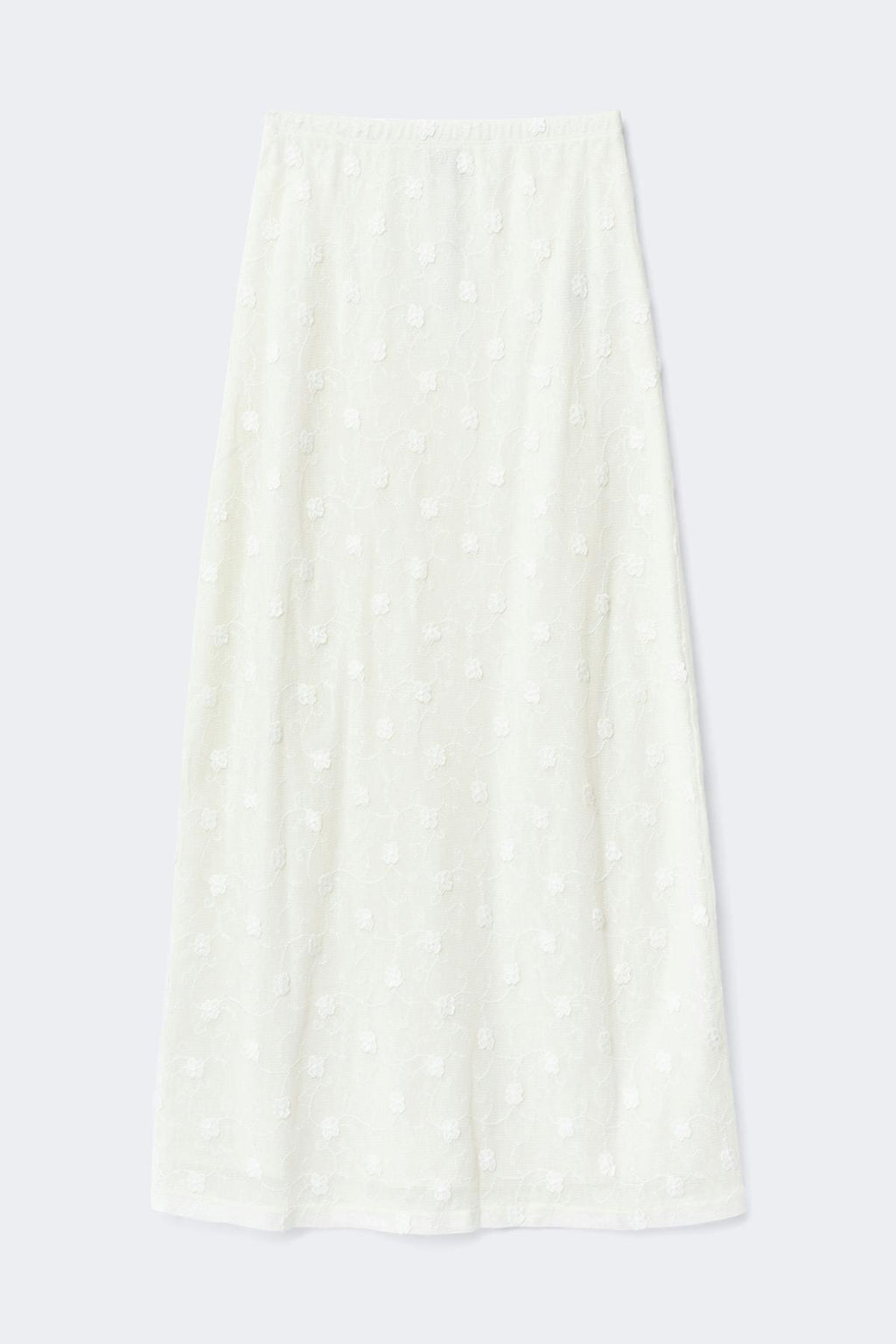 3d floral maxi skirt