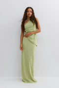 3d floral maxi skirt