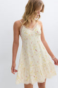 Lace detail strap dress