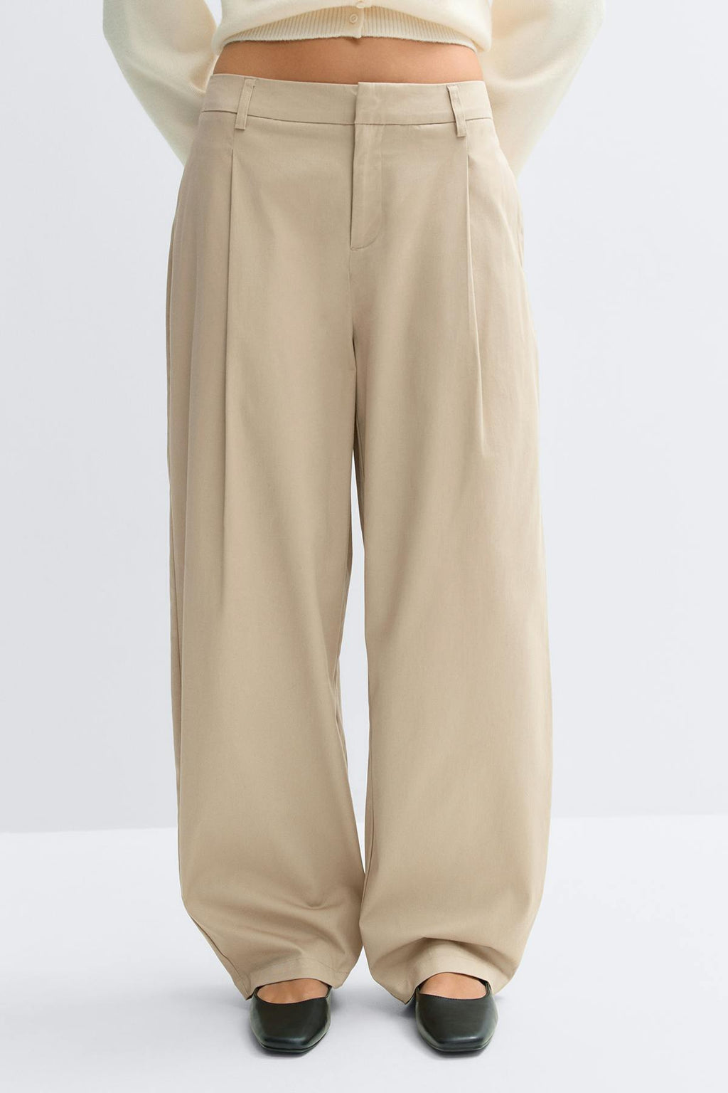 Cotton barrel trousers