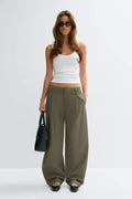 Cotton barrel trousers