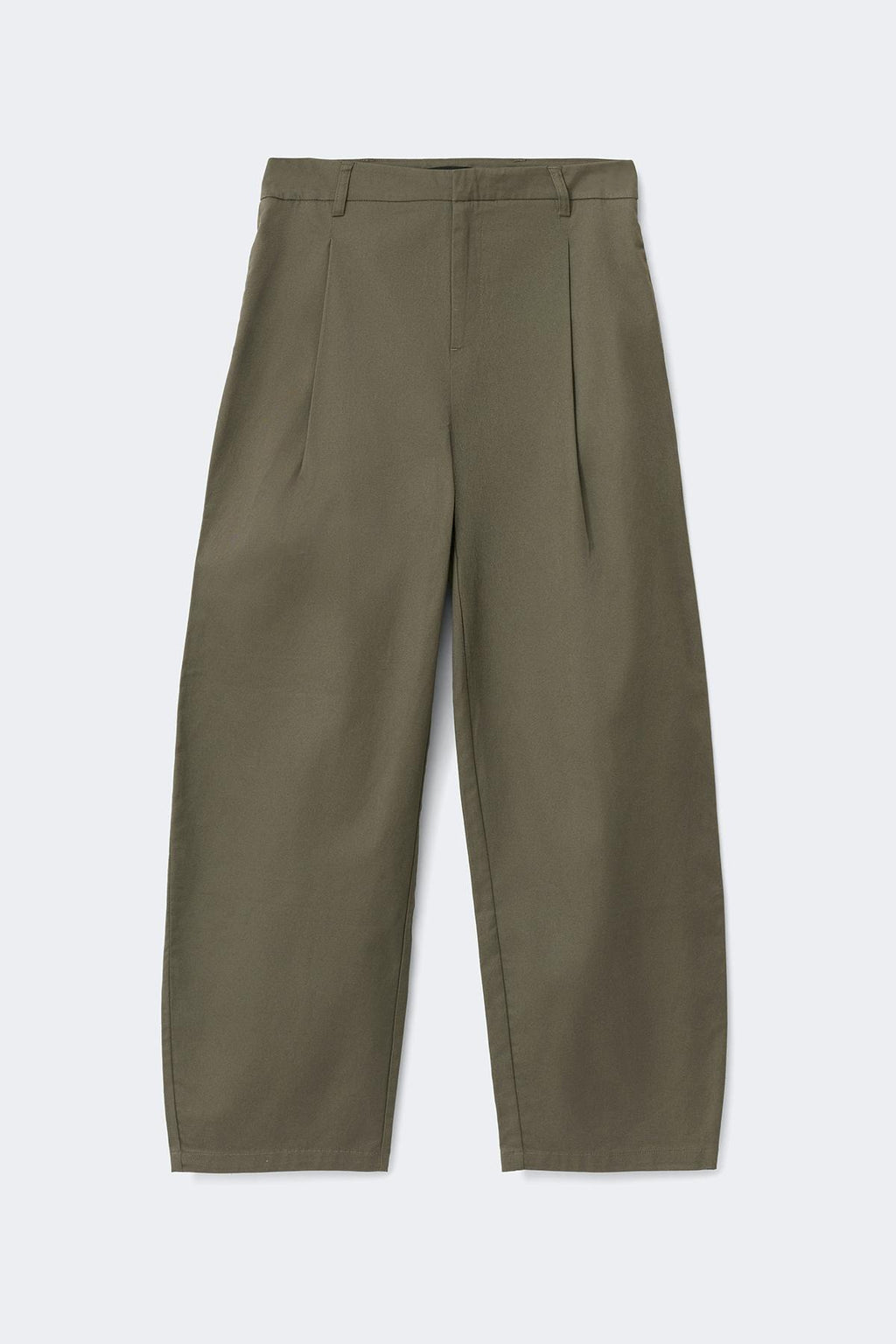 Cotton barrel trousers