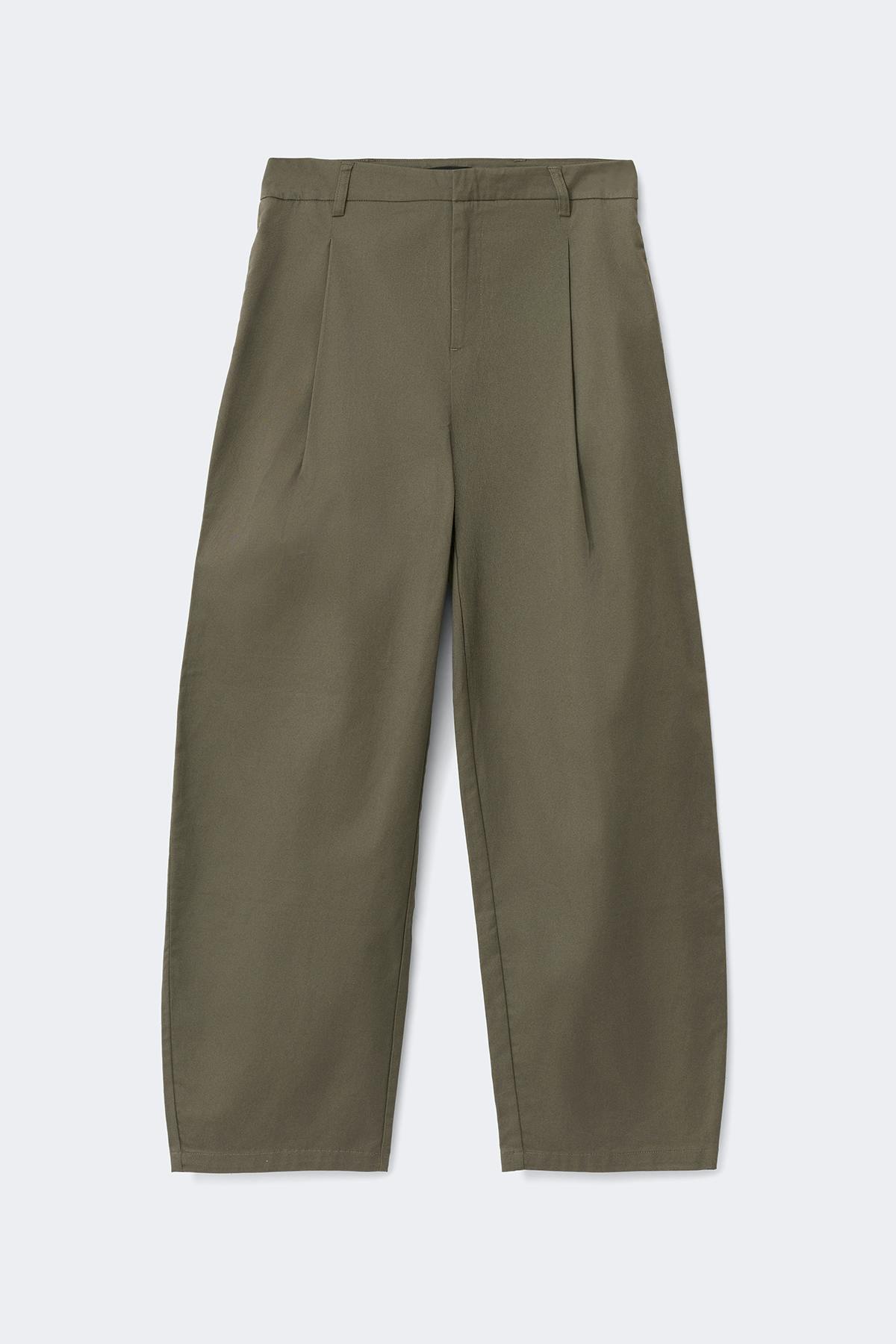 Cotton barrel trousers