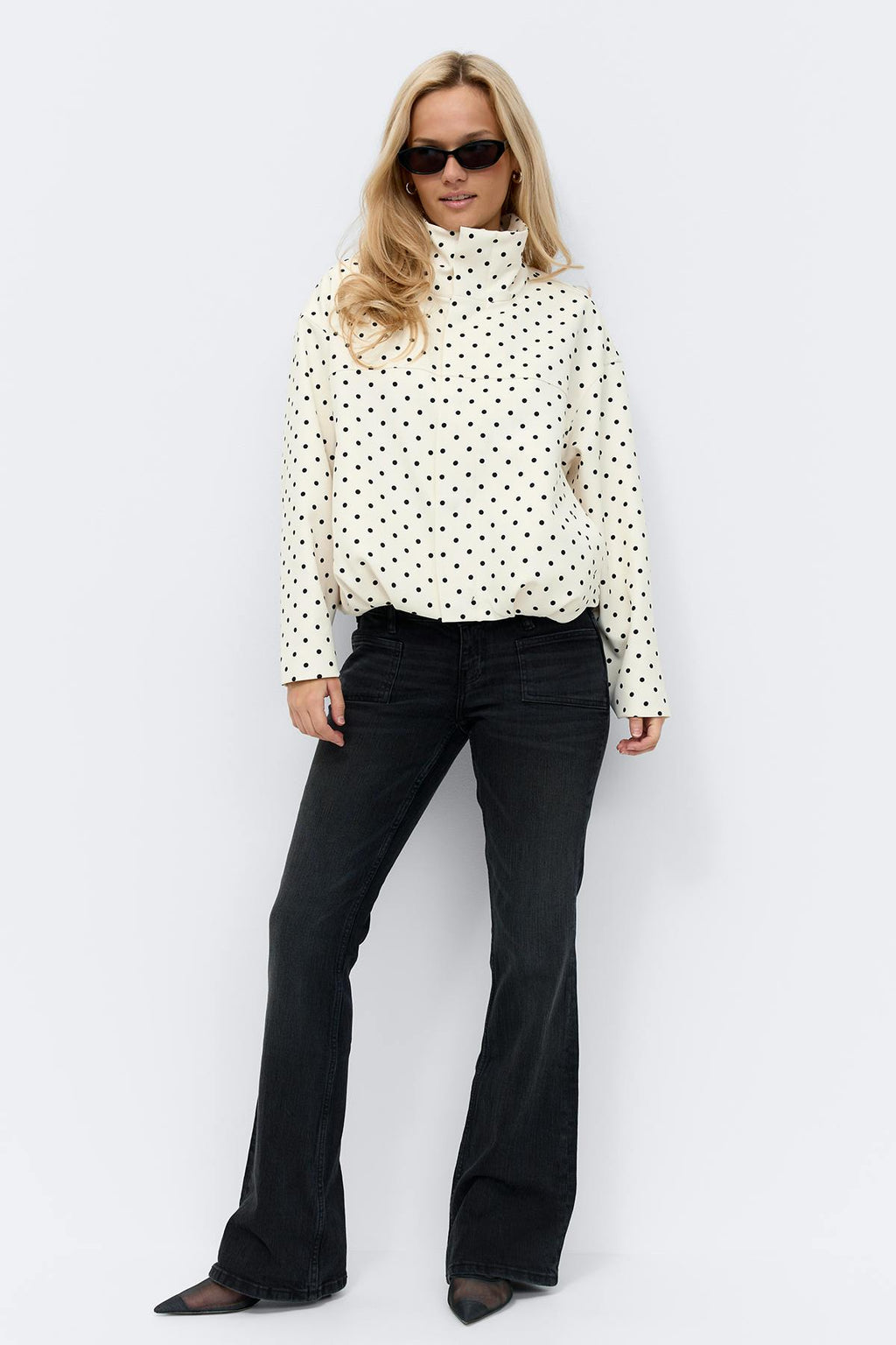 High neck dot jacket