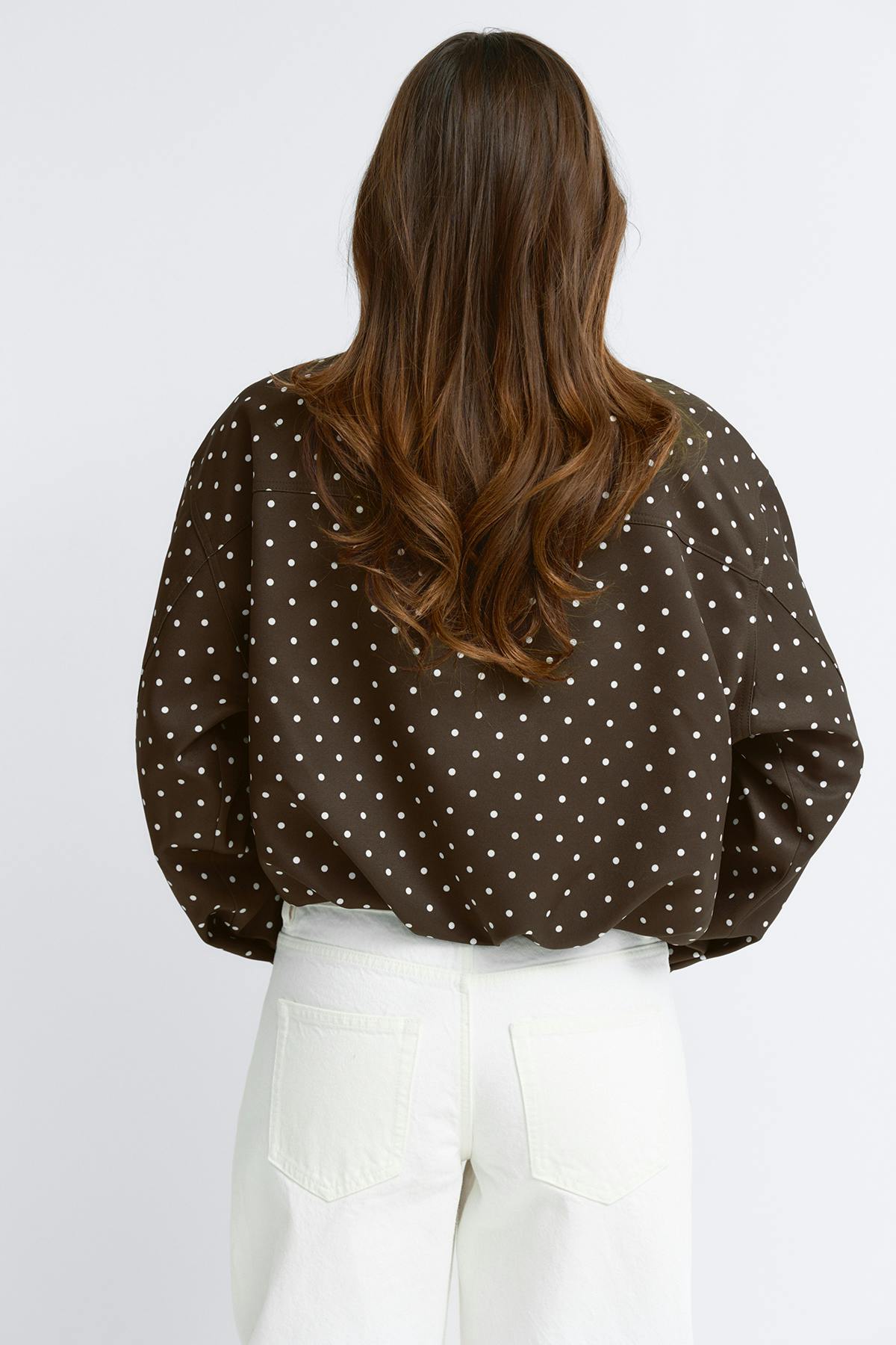 High neck dot jacket