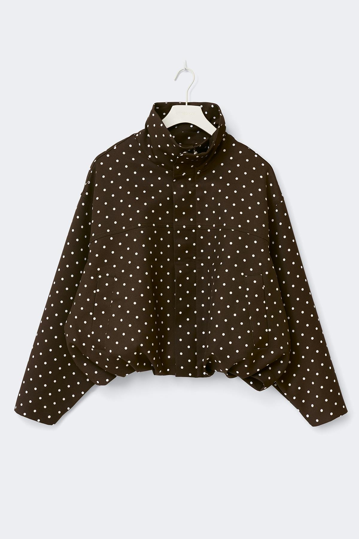 High neck dot jacket