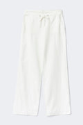 Petite linen blend trousers