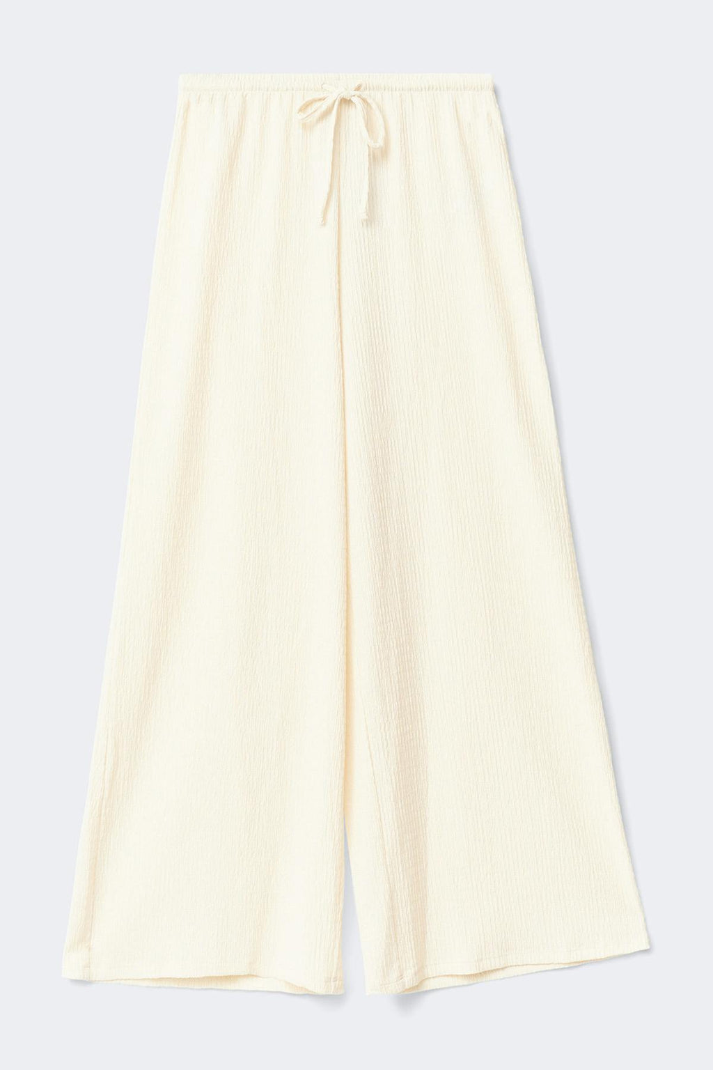 Textured wide trousers